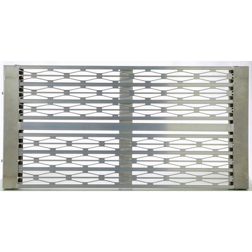 ＴＲＵＳＣＯ　低床式アルミ製ステップ　グレーチング仕様　６００Ｘ４５０ＸＨ９０〜１２０