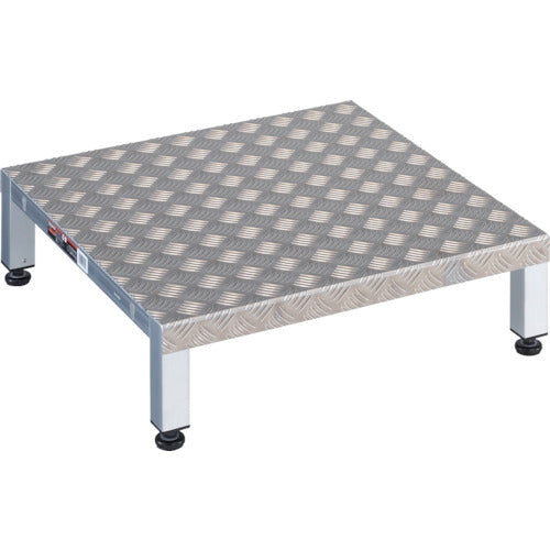 ＴＲＵＳＣＯ　高床式アルミ製ステップ　６００Ｘ６００ＸＨ１９０〜２２０