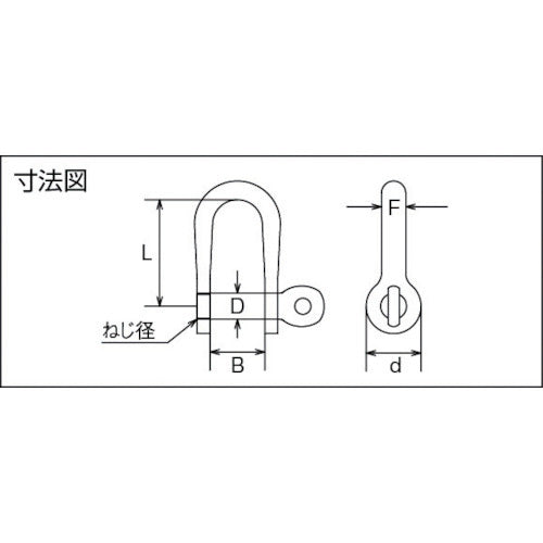 TRUSCO 半丸シャックル ステンレス製