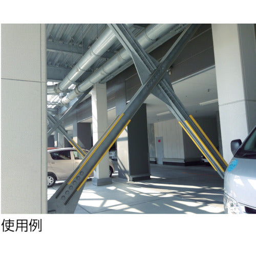 ＴＲＵＳＣＯ　Ｈ鋼ショックレスガードＬ　１ｍ　イエロー