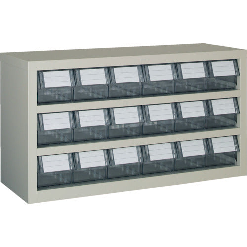 ＴＲＵＳＣＯ　パーツケース　横型バンラックケースＭ型　８５４Ｘ３０７ＸＨ４６８　３段６列