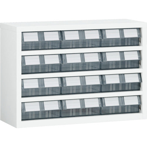 ＴＲＵＳＣＯ　パーツケース　横型バンラックケースＭ型　８５４Ｘ３０７ＸＨ６０９　３列４段　Ｗ