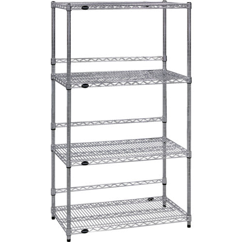 ＴＲＵＳＣＯ　スチール製メッシュラック　Ｗ９０５ＸＤ４５７ＸＨ１８３８　４段　　バックバー付