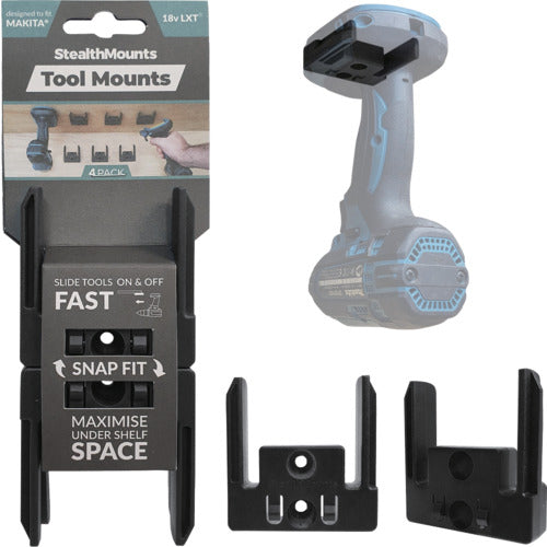 ステルスマウント　ツールマウントマキタＬＸＴ用ステルスマウント（４個入り）ブラック