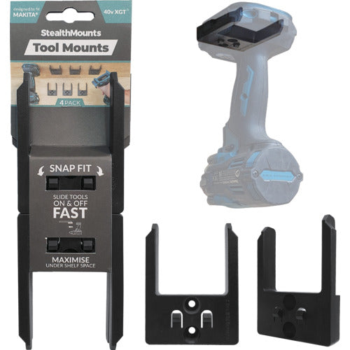 ステルスマウント　ツールマウントマキタ４０Ｖ用（４個入り）ブラック