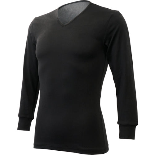 リベルタ　暖撃　サーモワン　Ｖネック９部丈袖　メンズ用　ブラック　Ｌ