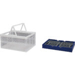 ＩＲＩＳ　５５６６２２　取手付き折りたたみコンテナ　ＴＯＣ－３２Ｌ　青／灰