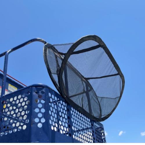 高所作業車用落下防止バスケット「リフトキャッチャー」