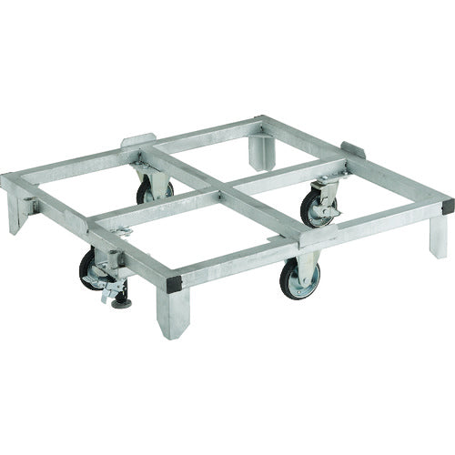 TRUSCO パレット台車 1100×1100mm用 Lストッパー付