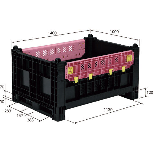 サンコー 大型部品用通い箱 261400 コンパレッター#600ブラック