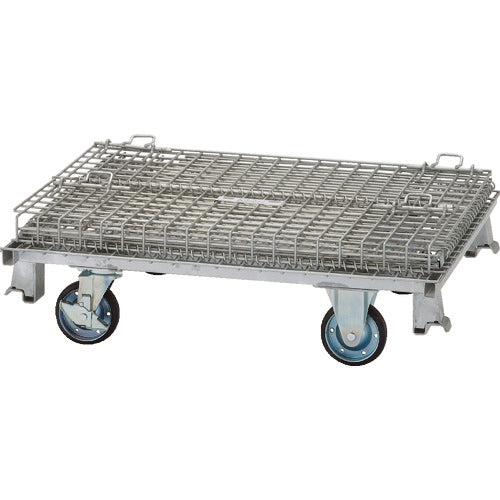 TRUSCO ネットパレット 車輪付 1000x800x955mm クロムフリー