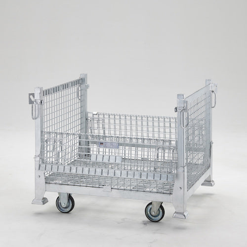 TRUSCO 吊りネットパレット車輪付 1000x1200x973mm 700kg