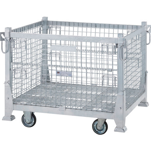 TRUSCO 吊りネットパレット車輪付 1000x1200x973mm 700kg