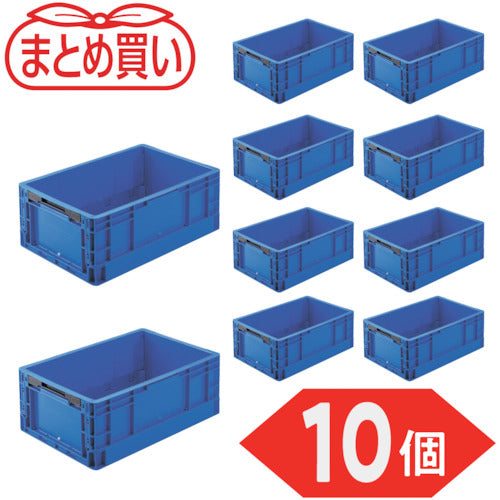 ＴＲＵＳＣＯ　【まとめ買い】オリコン　ＴＰＯ型　折りたたみコンテナ　ＴＰ規格　２４Ｌ　ダークブルー　１０個