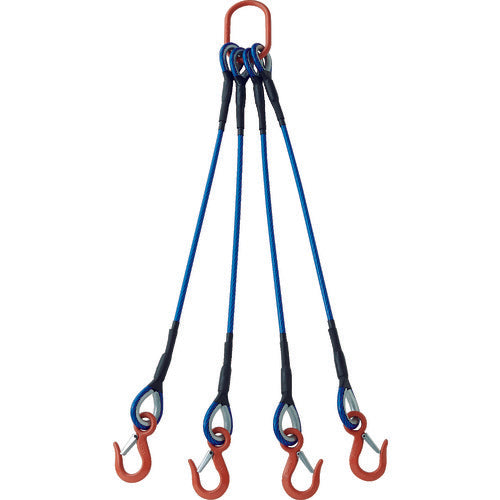 TRUSCO 【4本吊】玉掛ワイヤーロープスリング（アルミロックタイプ）