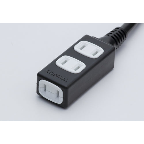 ＴＲＵＳＣＯ　ソフトタイププラグ　３個口タップ型　２０ｍ　ブラック