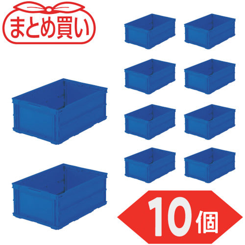 ＴＲＵＳＣＯ　【まとめ買い】オリコン　薄型折りたたみコンテナ　３０Ｌ　ダークブルー　１０個