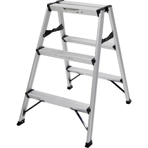 ＴＲＵＳＣＯ　アルミ製踏台　３段　高強度型　シルバー