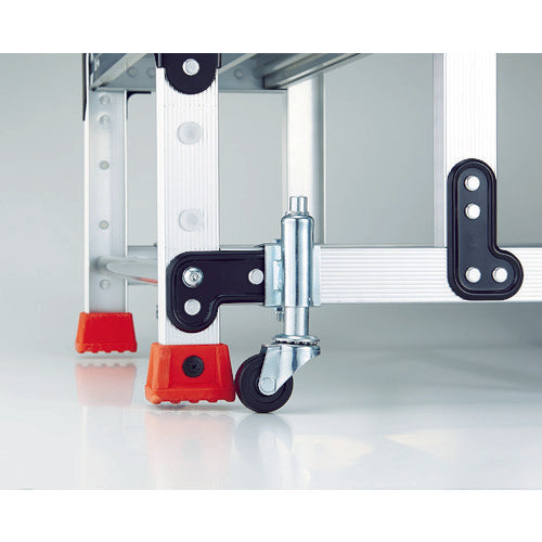 ＴＲＵＳＣＯ　１段２段用アルミ作業用踏台スプリングキャスター　４個１セット