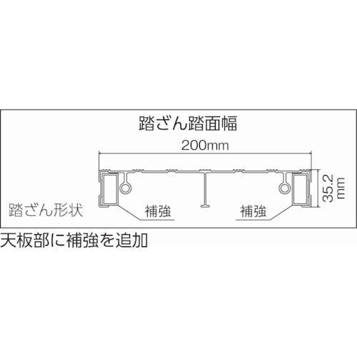 ＴＲＵＳＣＯ　作業用踏台　アルミ製・高強度タイプ　２段　ブラック