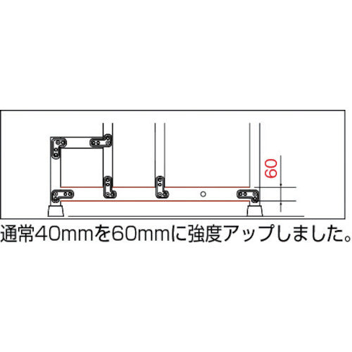 ＴＲＵＳＣＯ　作業用踏台　アルミ製・高強度タイプ　３段　ブラック