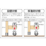 ＴＲＵＳＣＯ　ＴＳＦ型踏台　Ｈ１０００　アウトリガー　ＭＧキャスター付