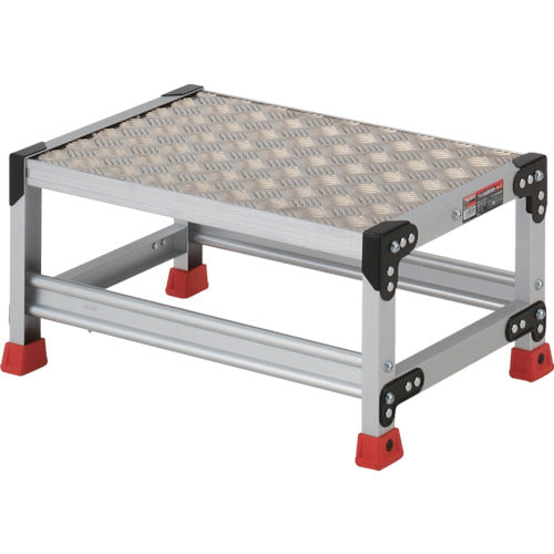 ＴＲＵＳＣＯ　作業用踏台　アルミ製・縞板タイプ　天板寸法６００Ｘ４００ＸＨ３００