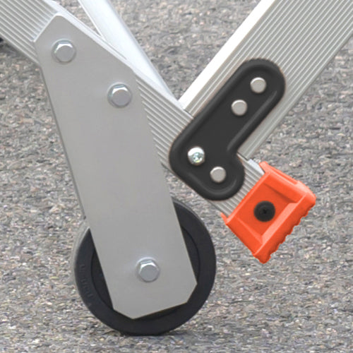 ＴＲＵＳＣＯ　５段アルミ作業用踏台背面キャスター　２個１セット