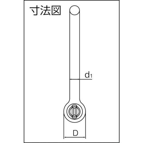 大洋 強力長シャックル（ランヤード捻じ込みタイプ）