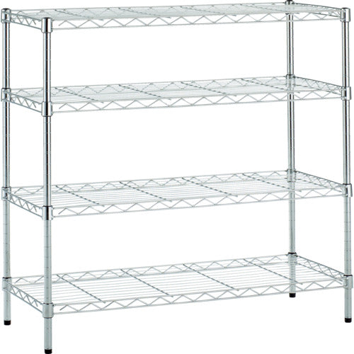 ＴＲＵＳＣＯ　ステンレス製メッシュラック　８００Ｘ３５０ＸＨ８３０　４段