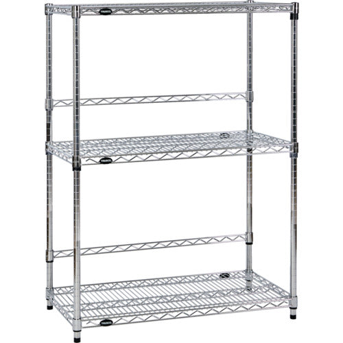 ＴＲＵＳＣＯ　ステンレス製メッシュラック　Ｗ９０５ＸＤ６０９ＸＨ９２３　３段　　バックバー付