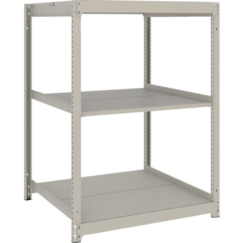ＴＲＵＳＣＯ　スチールラック　薄板ラック（棚板分割タイプ、耐荷重１００Ｋｇ）９００×８７５×Ｈ１２００　３段単体　　ネオグレー