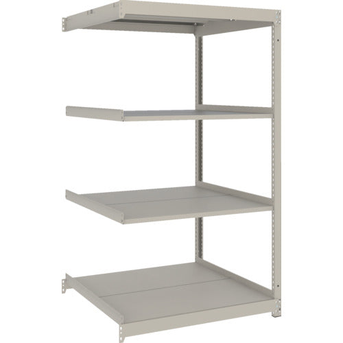 ＴＲＵＳＣＯ　スチールラック　薄板ラック（棚板分割タイプ、耐荷重１００Ｋｇ）９００×８７５×Ｈ１５００　４段連結　　ネオグレー