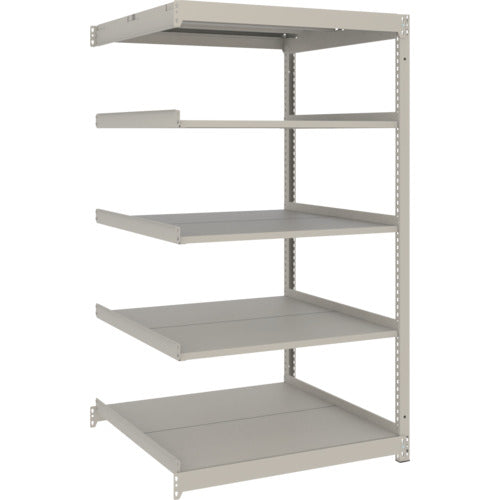 ＴＲＵＳＣＯ　スチールラック　薄板ラック（棚板分割タイプ、耐荷重１００Ｋｇ）９００×８７５×Ｈ１５００　５段連結　　ネオグレー