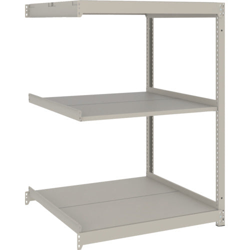 ＴＲＵＳＣＯ　スチールラック　薄板ラック（棚板分割タイプ、耐荷重１００Ｋｇ）１２００×５９５×Ｈ１５００　３段連結　　ネオグレー