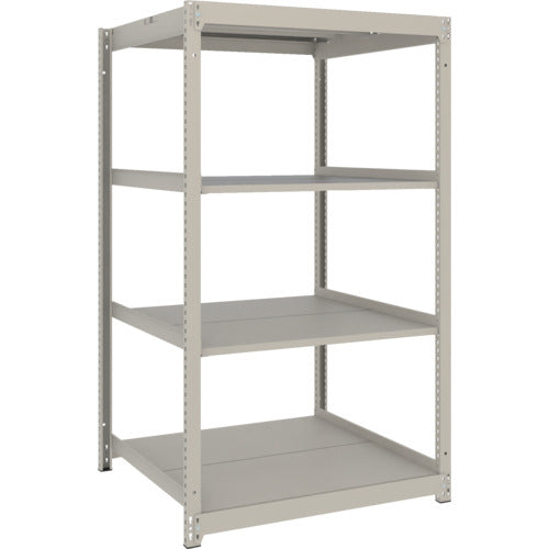 ＴＲＵＳＣＯ　スチールラック　薄板ラック（棚板分割タイプ、耐荷重１００Ｋｇ）１２００×８７５×Ｈ１５００　４段単体　　ネオグレー