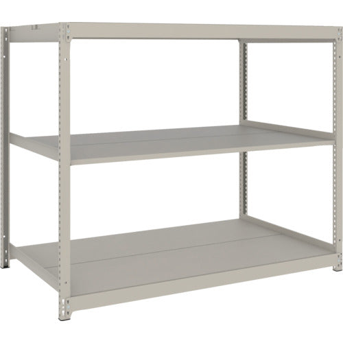 ＴＲＵＳＣＯ　スチールラック　薄板ラック（棚板分割タイプ、耐荷重１００Ｋｇ）１８００×８７５×Ｈ１５００　３段単体　　ネオグレー