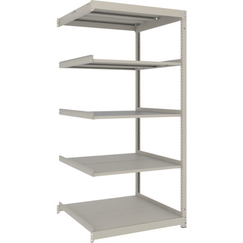ＴＲＵＳＣＯ　スチールラック　薄板ラック（棚板分割タイプ、耐荷重１００Ｋｇ）９００×８７５×Ｈ１８００　５段連結　　ネオグレー