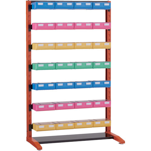 ＴＲＵＳＣＯ　ＵＰＲ型ビンラック　Ｈ１４５０　ビン大黒・橙・白各８個　緑Ｘ４個付蓋付　黒