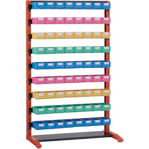 ＴＲＵＳＣＯ　ＵＰＲ型ビンラック　片面　Ｈ１４５０　ビン小黒Ｘ２４橙・白・緑各１６個付　黒