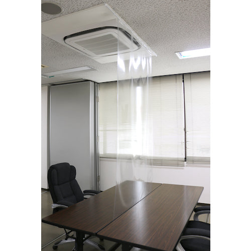 明和　防炎抗ウイルス抗菌透明間仕切り（ハトメ）ＶＢＴＭ−１０１８