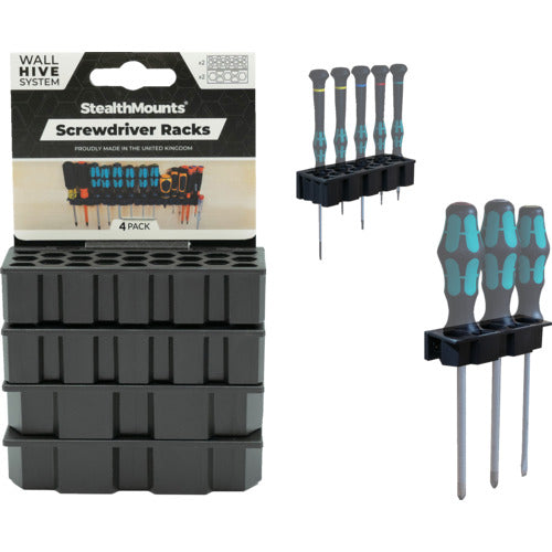 ステルスマウント　ウォールハイブシステムスクリュードライバーラック（４個入り）ブラック