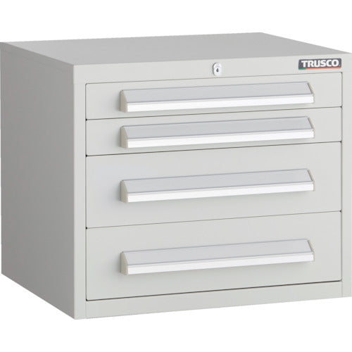 ＴＲＵＳＣＯ　ＷＬＶＲ型キャビネット　５００Ｘ４１２ＸＨ４２０　引出４段　ホワイト色