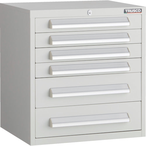 ＴＲＵＳＣＯ　ＷＬＶＲ型キャビネット　５００Ｘ４１２ＸＨ５４０　引出６段　ホワイト色