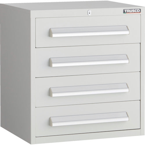 ＴＲＵＳＣＯ　ＷＬＶＲ型キャビネット　５００Ｘ４１２ＸＨ５４０　引出４段　ホワイト色