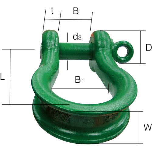 KANSAI 軽量型ワイドシャックル バウタイプ WRB
