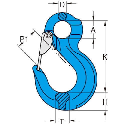 YOKE G−100 ラッチ付きスリングフック（アイタイプ）