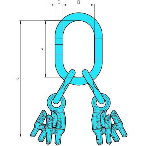 YOKE G−100 チェーン長調節サブリンク付きマスターリンクGrabEX（4本吊り用・ピンタイプ）