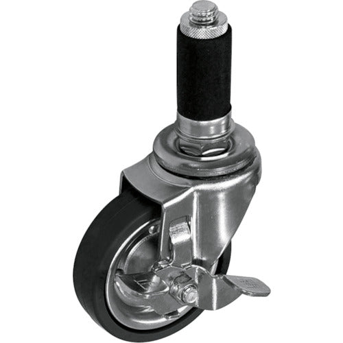 ｙａｚａｋｉ　パイプキャスター　車輪径Φ７５　自在車　ゴム車輪　ストッパー付　ＹＧＲ−７５Ｓ