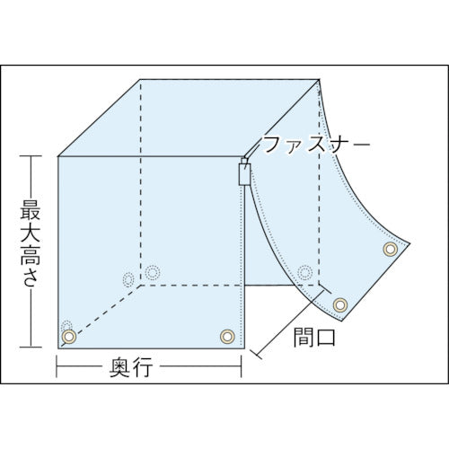 TRUSCO パレットカバーブルーシート 1100×1100×1500mm